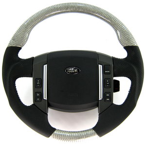 Range Rover Sport Steering Wheel -Sport grip - Silver Carbon- Perforated Leather Preview